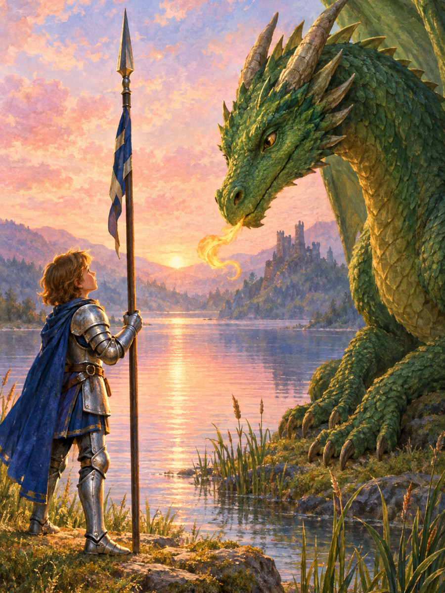 A tense standoff between lance and dragon-fire